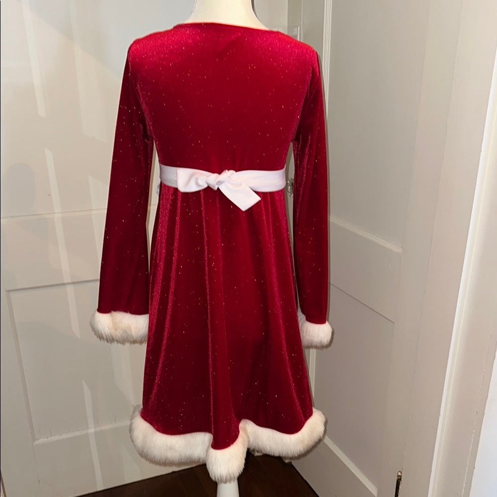 2 Piece Bundle of Girls Long Sleeve Winter Velvet Dresses Christmas Classic - Picture 3 of 5